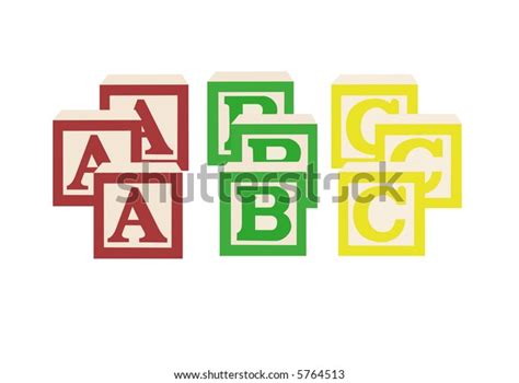 Abc Alphabet Blocks On White Background Stock Illustration 5764513