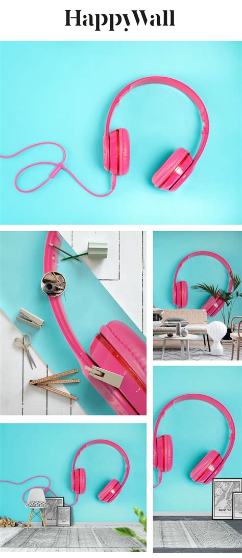 Pink And Blue Headphones Wallpaper Shardiff World