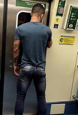 Male Hunk Muscular Dude Tight Jeans Back View Rear Hot Jock Photo X