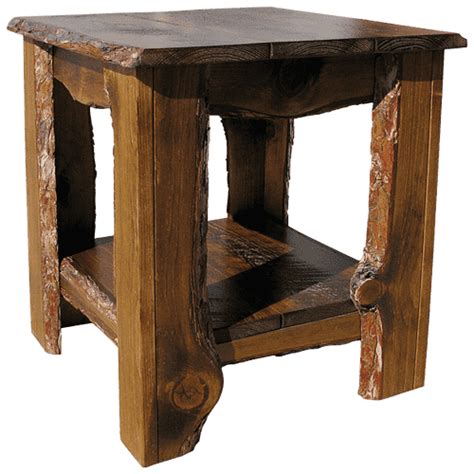Live Edge Pine Wood End Tables Handmade In The Usa Your Western