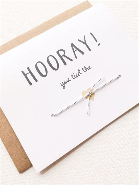 Congratulations on your wedding day! Wedding Couple Card Congratulations Tied The Knot Card for ...