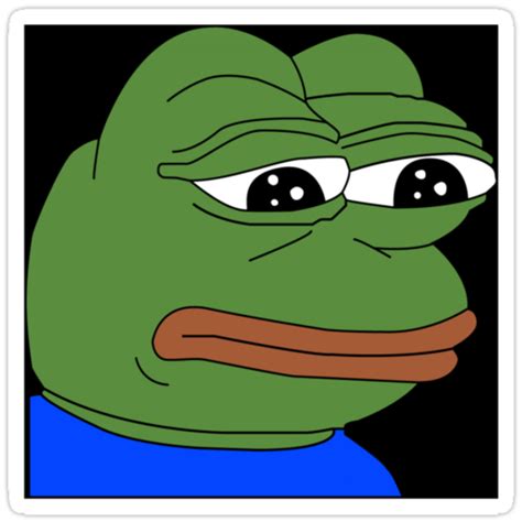 All our images are transparent and free for. "Feels Bad Man Pepe" Stickers by clongitelol | Redbubble