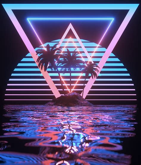 Glorious 80s Neon Aesthetic Vaporwave Art Image Credit Tumblr User
