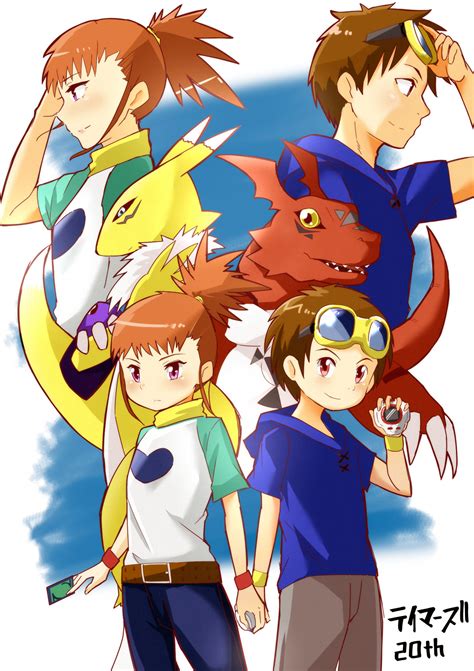 Renamon Makino Ruki Guilmon And Matsuda Takato Digimon And 1 More