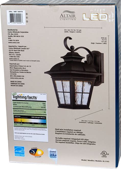 Altair Lighting Model Al 2163 Wingolindsay