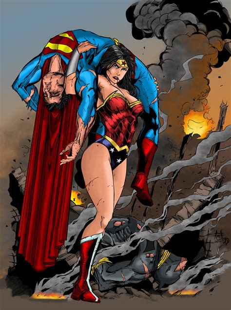 Superman Wonder Woman Broken Trinity Colored By Dardmaster On Deviantart
