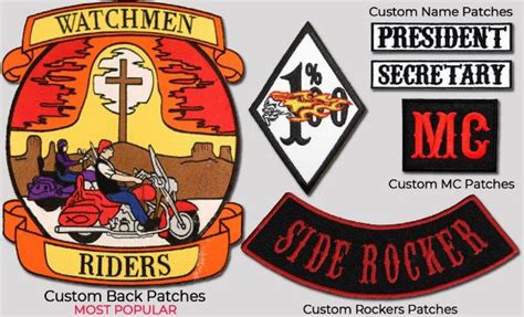 Military Motorcycle Back Patches