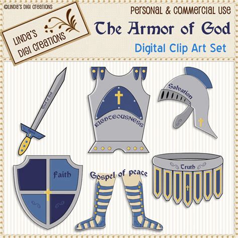 The Armor Of God Clip Art Set · Lindas Digi Creations · Online Store