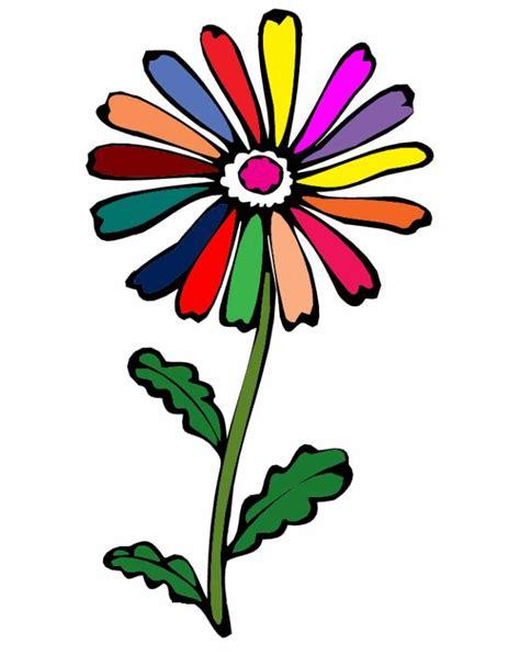 Disegni di fiori da scaricare. Disegno di Fiore Margherita a colori per bambini ...