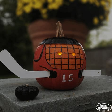 Diy A Hockey Halloween Hockey Halloween Hockey Pumpkin Hockey Birthday