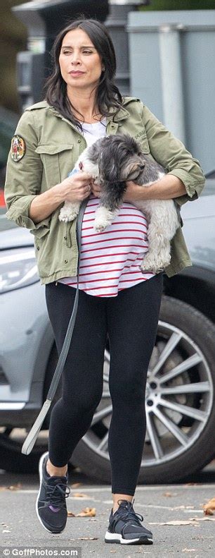 Christine Lampard Showcases Her Baby Bump In Breton Striped Top As She Enjoys A Stroll With Her