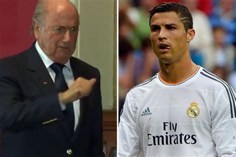 Say Sorry Real Madrid Demand Sepp Blatter Apologises For Mocking Cristiano Ronaldo Daily Star