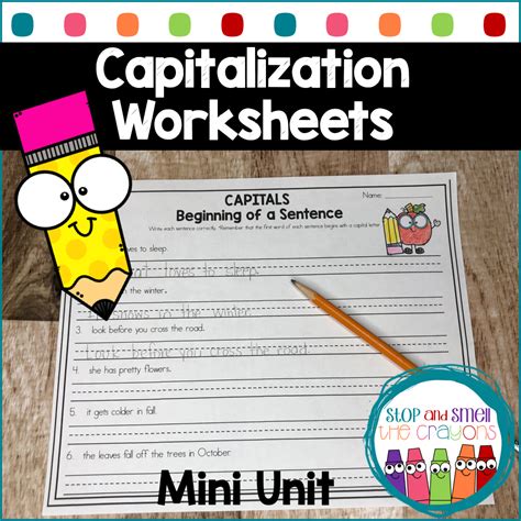 Capitalization Practice Worksheets Stop And Smell The Crayons