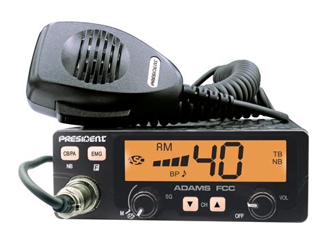 Adams President 40 Channel Cb Radio With Talkback And Color Display