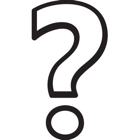 Question Mark Black And White PNG