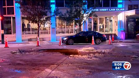Water Main Break In Downtown Fort Lauderdale Causes Road Closure Leads To Boil Water Advisory