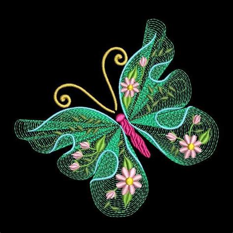 Unique Embroidered Butterflies Machine Embroidery Designs Machine