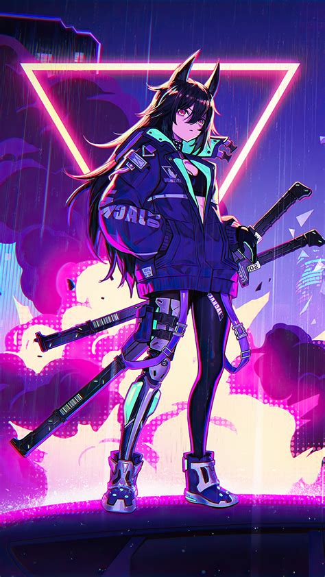 88 Wallpaper Anime Girl Neon Images And Pictures Myweb