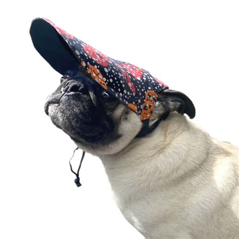 Dog Hat Xs S M L Xl Glitter Skull Adjustable Puppy Pet Cap Visor Sun