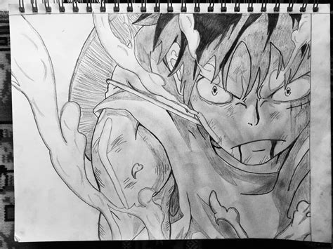 luffy gear  drawing onepiece