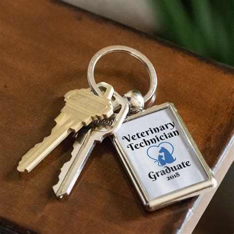 Graduating veterinarians better get used to being covered with more cat hair than their own. Veterinary Technician School Graduate Key Chain Vet Tech ...