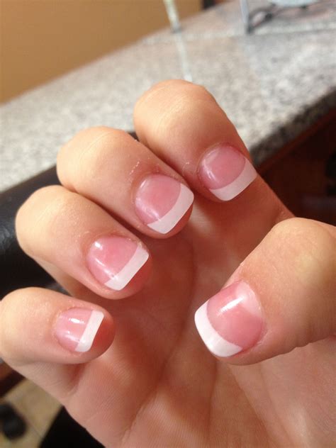 Short French Tip Acrylic Nails French Tip Acrylic Nails French Tip