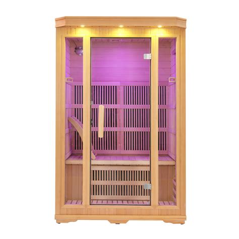 2 Person Hemlock Infrared Sauna With 6 Carbon Heaters Blue Wave Products