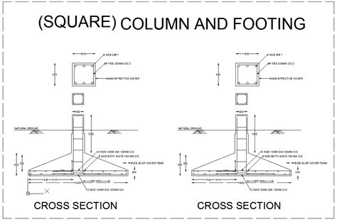Column Footing Plan And Section Cad Drawing Download Dwg File Cadbull Porn Sex Picture