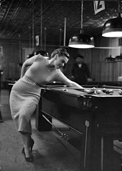 Vintagephotos On Twitter Woman Playing Pool In The S T Co