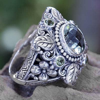 Prasiolite And Peridot Flower Ring Nature S Splendor Fantasy Jewelry Beautiful Jewelry
