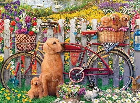 Ravensburger 15036 Cute Dogs In The Garden 500 Piece Puzzle