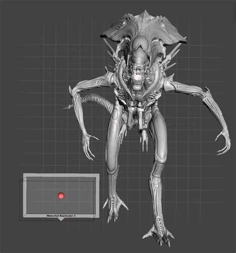 3d Printable Model Avp Alien Queen Full Body Highly Detail