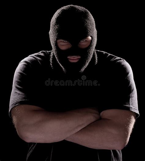 Burglar In Mask Stock Photo Image Of Camera Aggressive