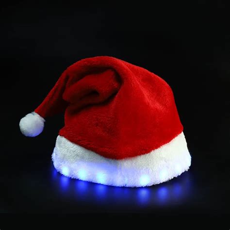 Rf Led Santa Hats Light Up Hats For Christmas Gflai