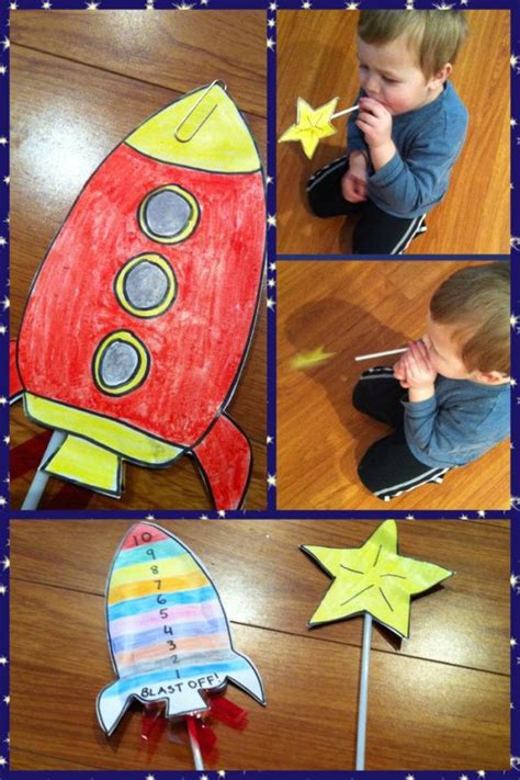 Straw Rocket Launcher Space Crafts Space Activities Space Preschool