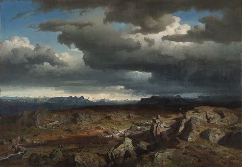 Hans Fredrik Gude Landscape Landscape Paintings Mountain Paintings