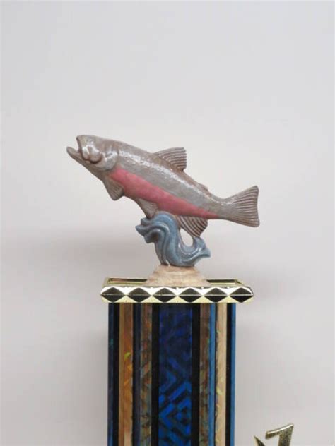 Fishing Derby Trophy Trophies Award Hand Painted Fish Salmon Etsy