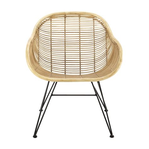 Replace your heavy, bulky armchair with this lily rattan armchair with metal legs from opalhouse™. Rattan armchair with black metal legs Pitaya | Maisons du ...