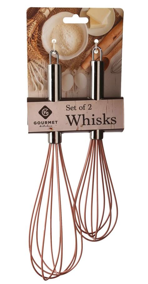 Set Of 2 Silicone Coated Whisks Burkes Outlet