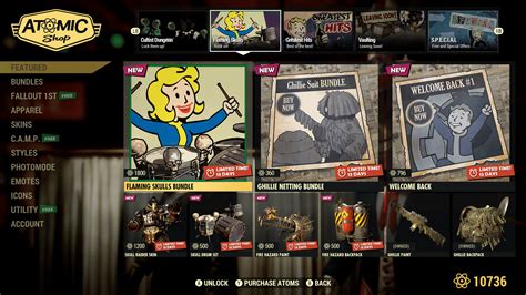 Fallout Atomic Shop Weekly Update July