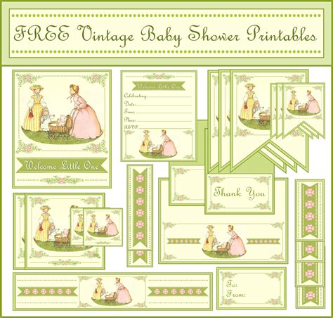 Free Vintage Baby Shower Printables Catch My Party