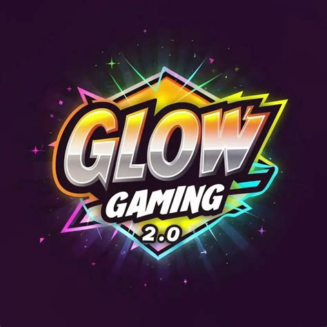 Logo Design For Glow Gaming 20 Dynamic Typography In Neon Hues For An