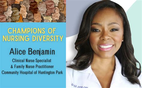 Meet A Champion Of Nursing Diversity Alice Benjamin Minority Nurse