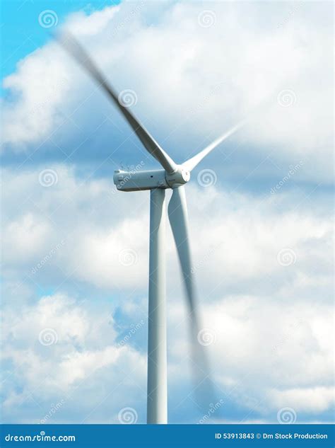 Moving Wind Turbine Stock Image Image Of Rotation Outdoor 53913843