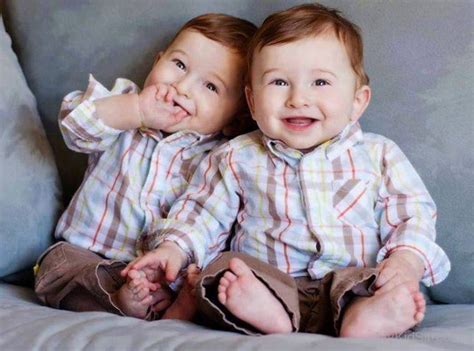 Cute Twins Smiling