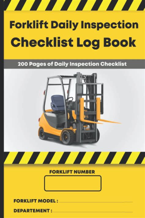 Mua Forklift Daily Inspection Checklist Log Book Pages Of Forklift