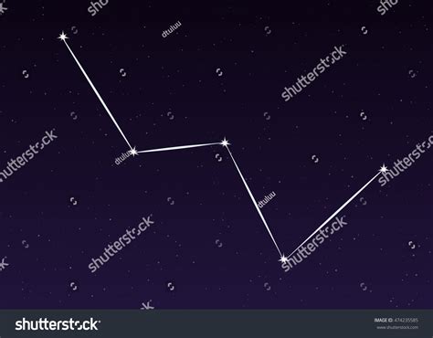 Cassiopeia Constellation Vector Stock Vector Royalty Free 474235585