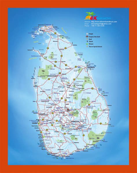 Tourist Map Of Sri Lanka Maps Of Sri Lanka Maps Of Asia  Map