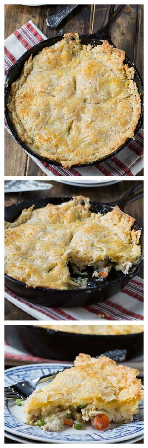 Also, pie crusts that have been blind baked before the filling was added tend to stay flakier than fill the pie crust up to the top with the weights. One Dish Chicken Pot Pie with Cheddar Crust | Recipe ...