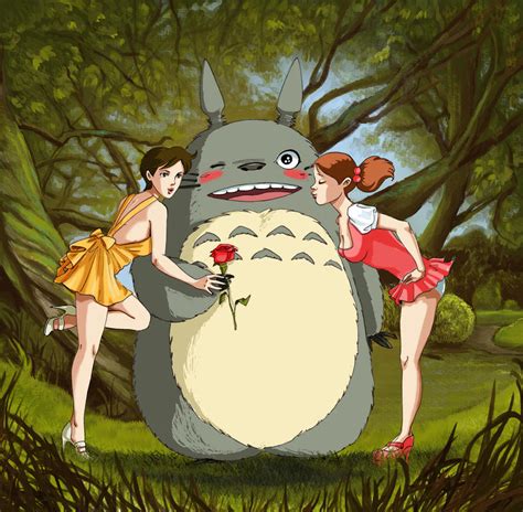 Totoro Girls Grew Up By Dameeleusys On Deviantart